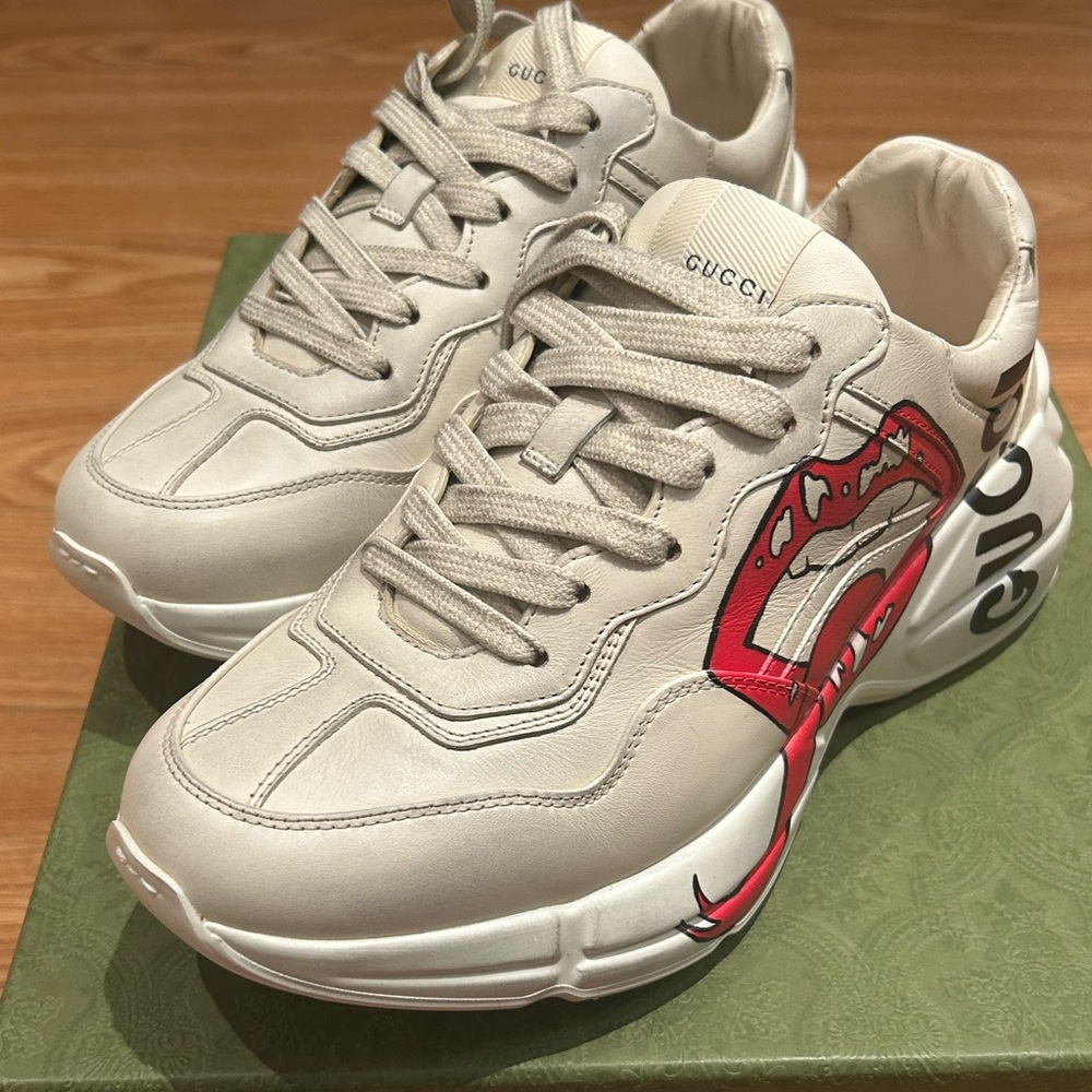 US7.5 Gucci Rhyton Sneakers Brand New With Box Cheaper than anywhere else